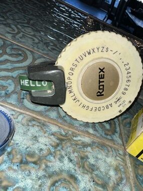 Rotex Label Maker Wheel — vintage